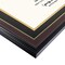 8.5x11 Diploma Frame with Black over Gold Mat or Display 11x14 Document without Mat, UV Protection Acrylic, Mahogany with Gold Beads
